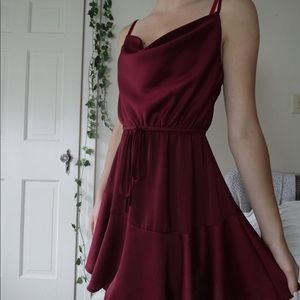 Semi formal scoop neck dress